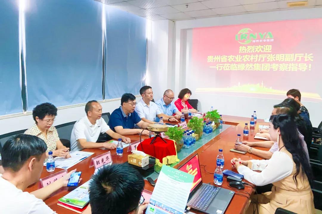 【绿博会动态】贵州省农业农村厅副厅长张明带队莅临绿然农业集团考察交流